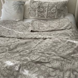RH king sized Duvet cover and shams
